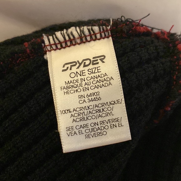 Spyder Red White & Black Beanie - Picture 6 of 8